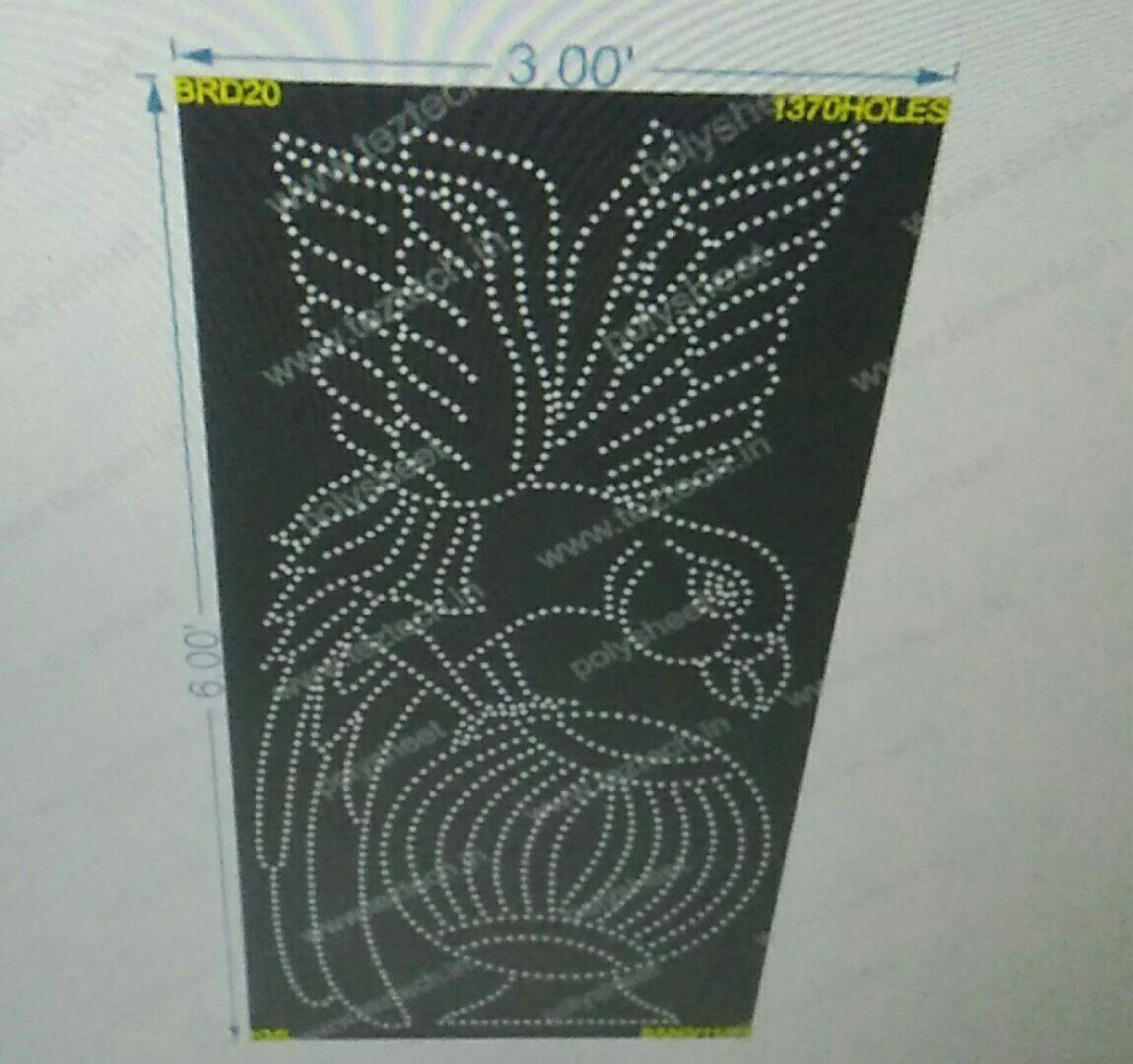 BRD20 FLYING BIRD 6X3 FEET 1370HOLES