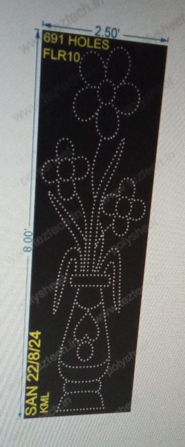 FLR13 FLOWER 8X2.5 FEET 691 HOLES
