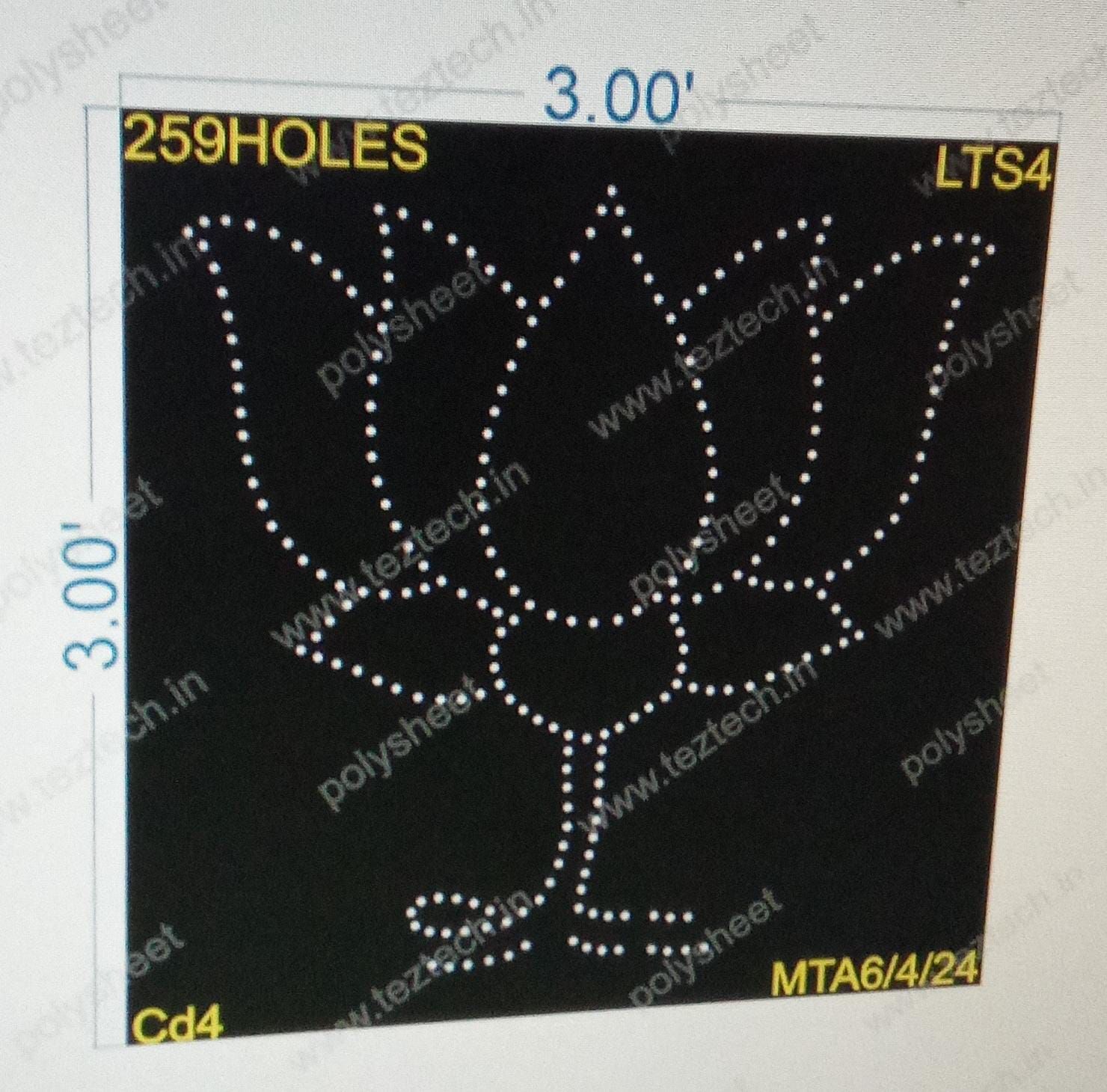 LTS4 LOTUS 3X3 FEET 259 HOLES