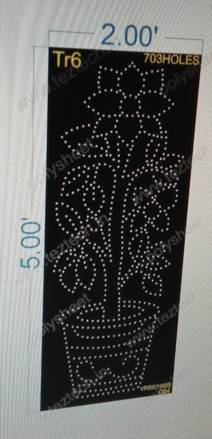 TR6 FLOWER POT 1 PART 5X2 FEET 703 HOLES