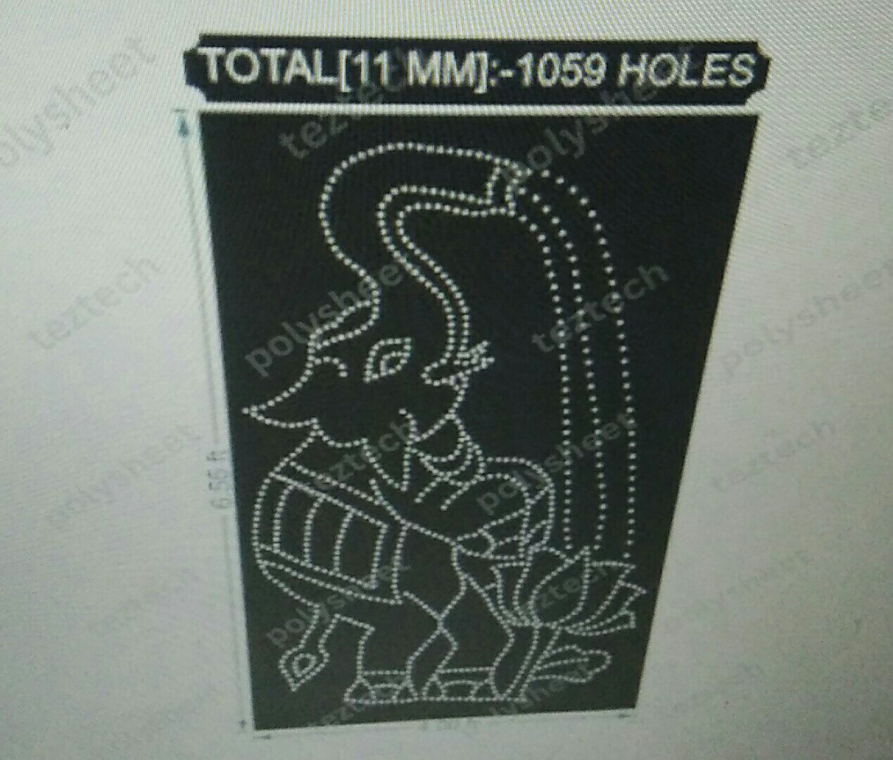 ELE1 ELEPHANT WITH WATER V1   1 PART 6.55X4 FEET 1059 HOLES