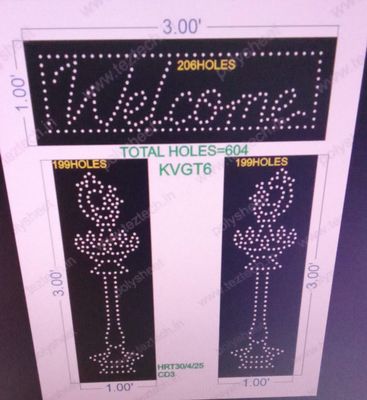 KVGT6 WELCOME GATE  4X3  FEET 604 HOLES