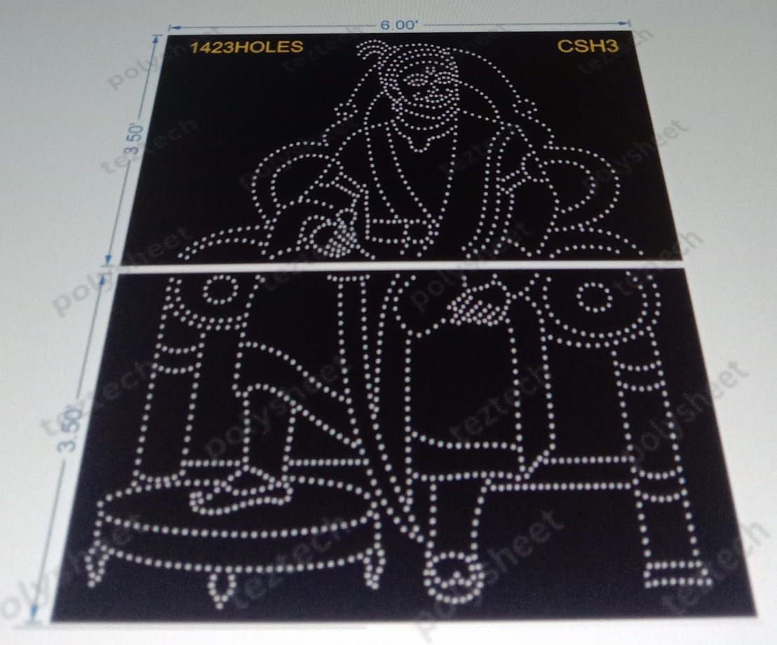 CSH3  CHHATRAPATI SHIVAJI 7X6 FEET 1423 HOLES