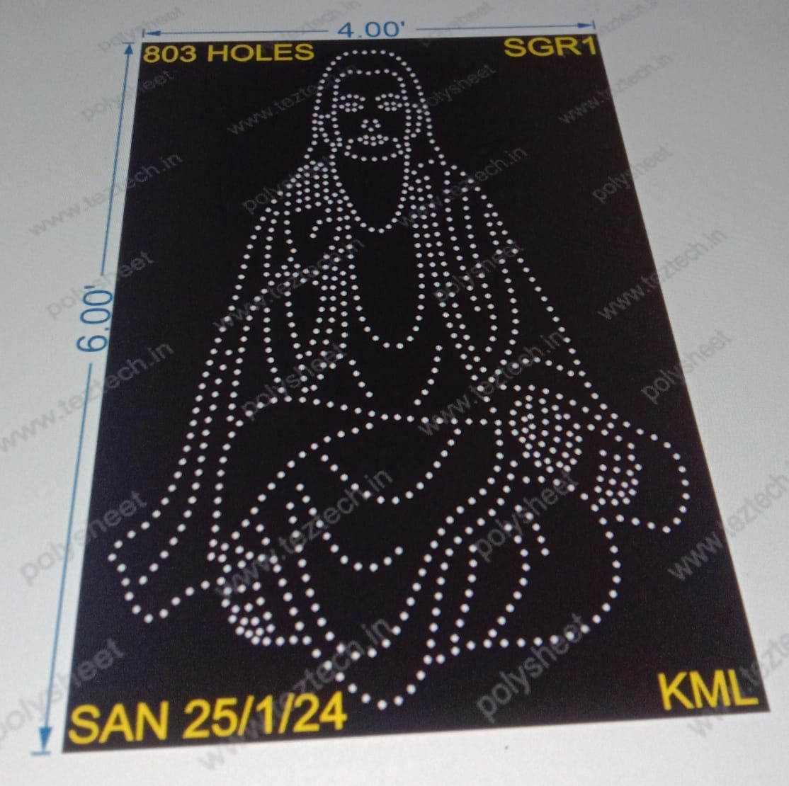 SGR1 SANT GURU RAVIDAS 6X4 FT 803 HOLES