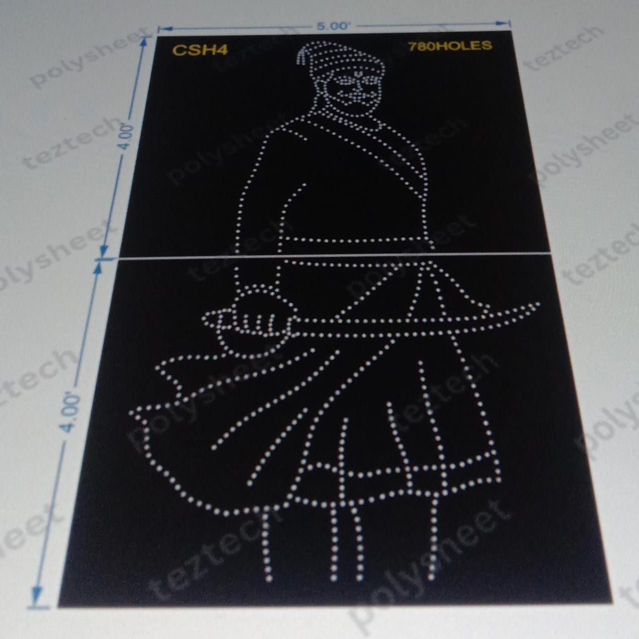 CSH4  CHHATRAPATI SHIVAJI 8X5 FEET 780 HOLES