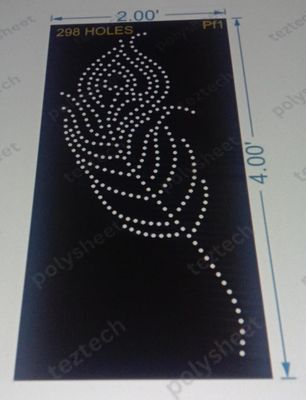 PF1	peacock fearther  4x2 feet  298 holes