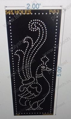 PC5.3 PEACOCK 5X2 FEET 545 HOLES