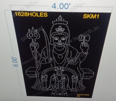 SKM1 Shri Kshetra Mylar  6X4 FEET 1628 HOLES
