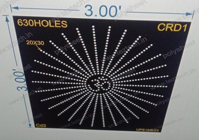 CRD1 3X3 FEET 20X30 HOLES CIRCLE POLYSHEET WITH OM