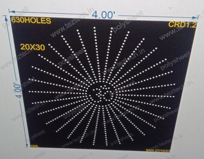 CRD1.2 4X4 FEET 20X30 HOLES CIRCLE POLYSHEET WITH OM