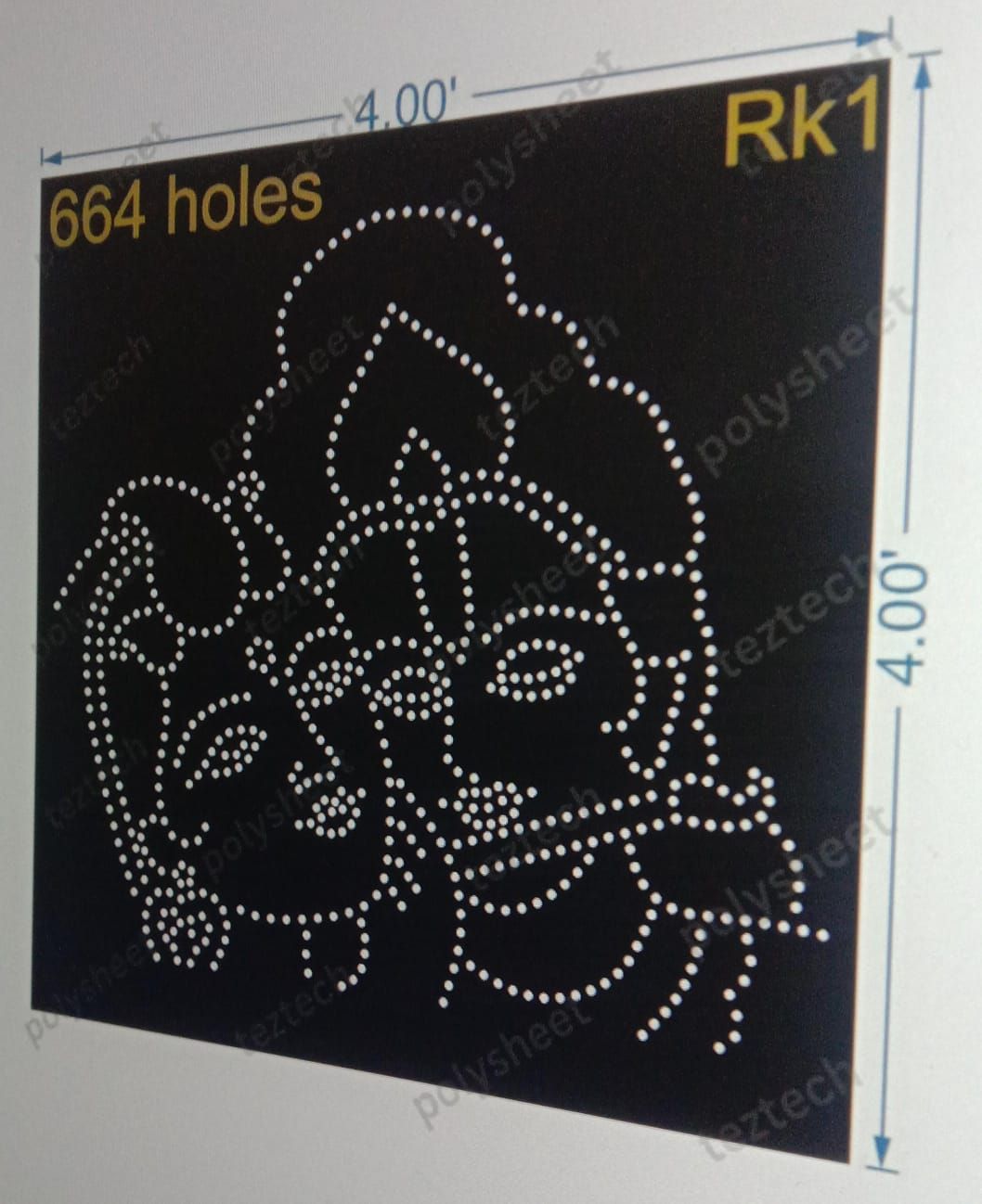 RK1	RADHA KRISHNA 4X4 FEET 664 HOLES