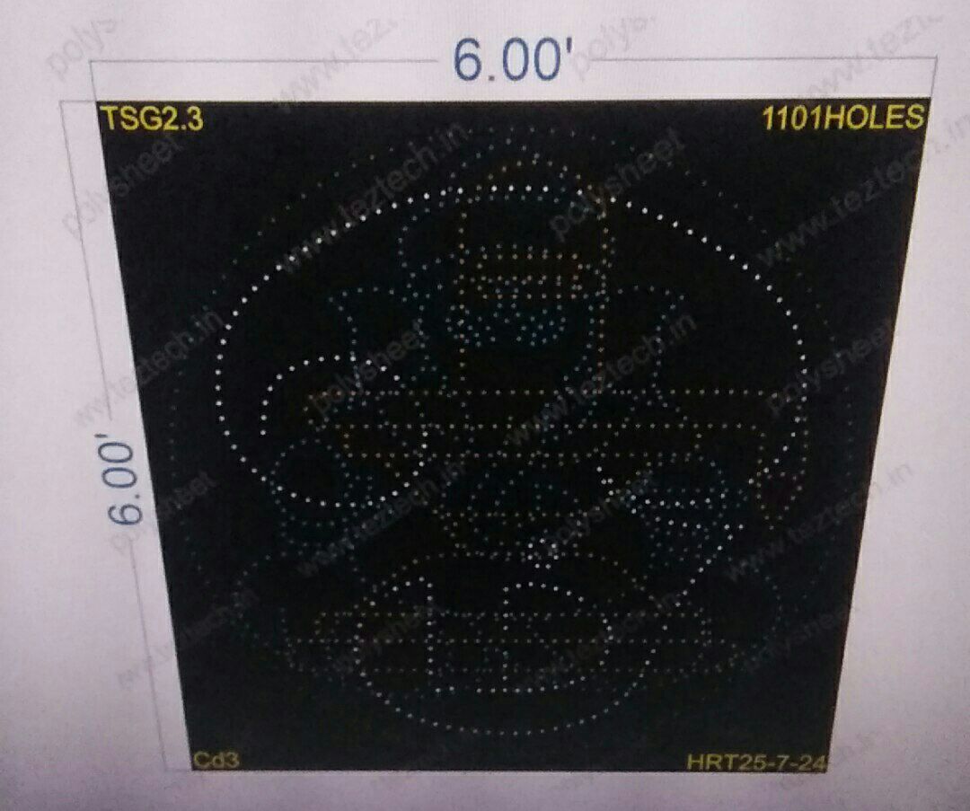 TSG2.3 TAMIL OM, SHIVLING, GANESHJI 6X6 FEET 1101 HOLES (2PARTS)