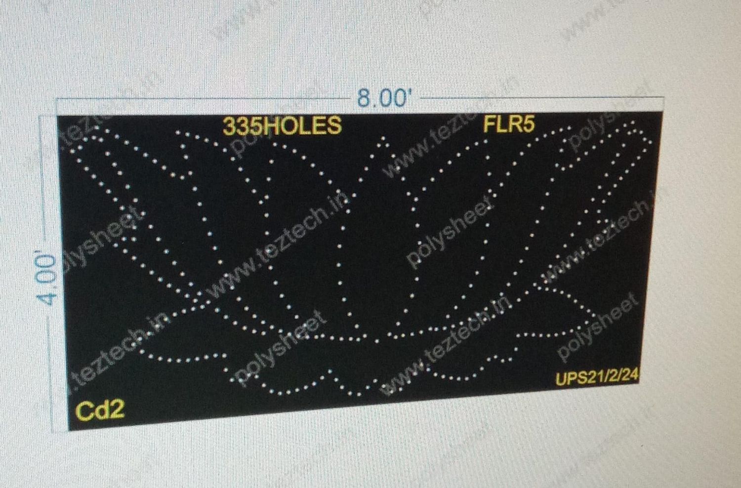 FLR5 LOTUS 4X8 FEET 335 HOLES
