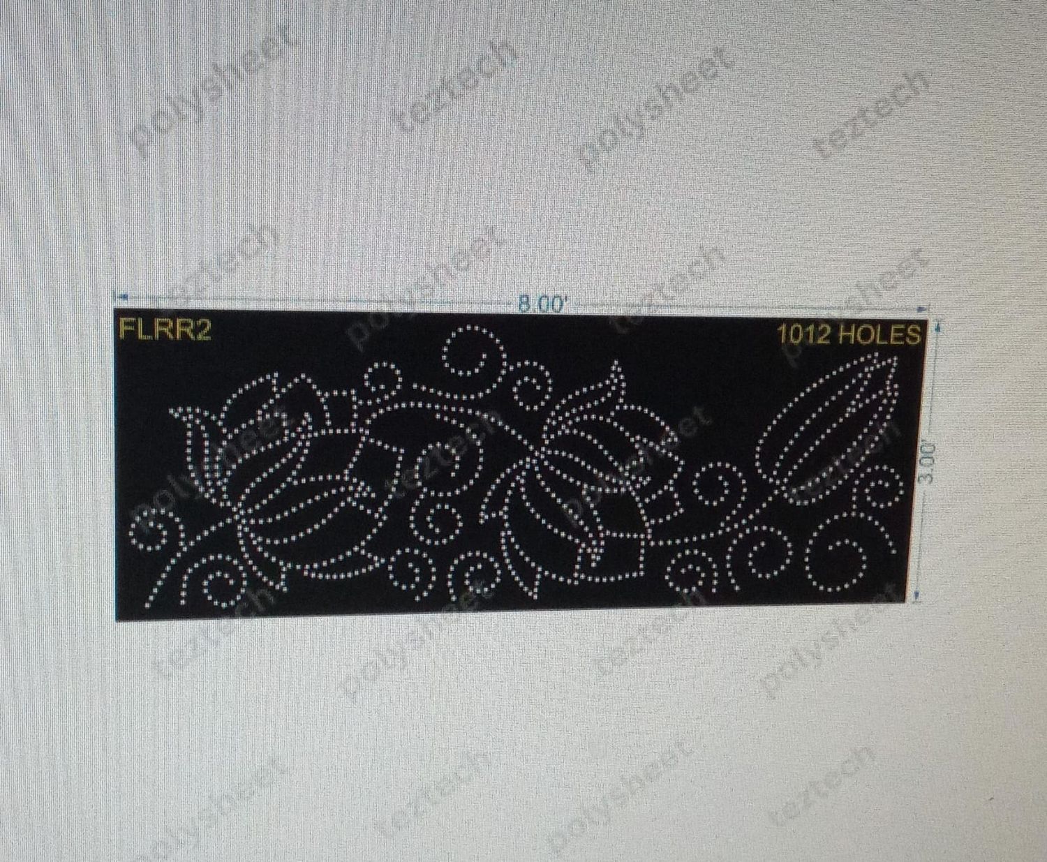 FLRR2 FLOWER ROW 3X8 1012 HOLES