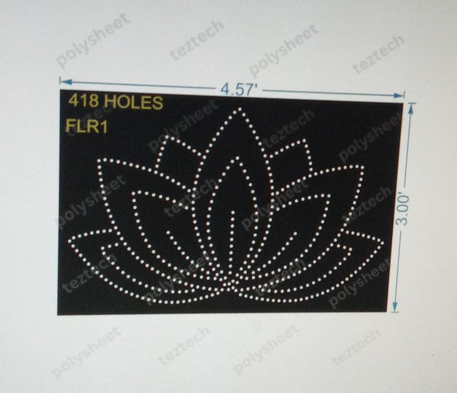 FLR1 FLOWER 3X4.57 418 HOLES
