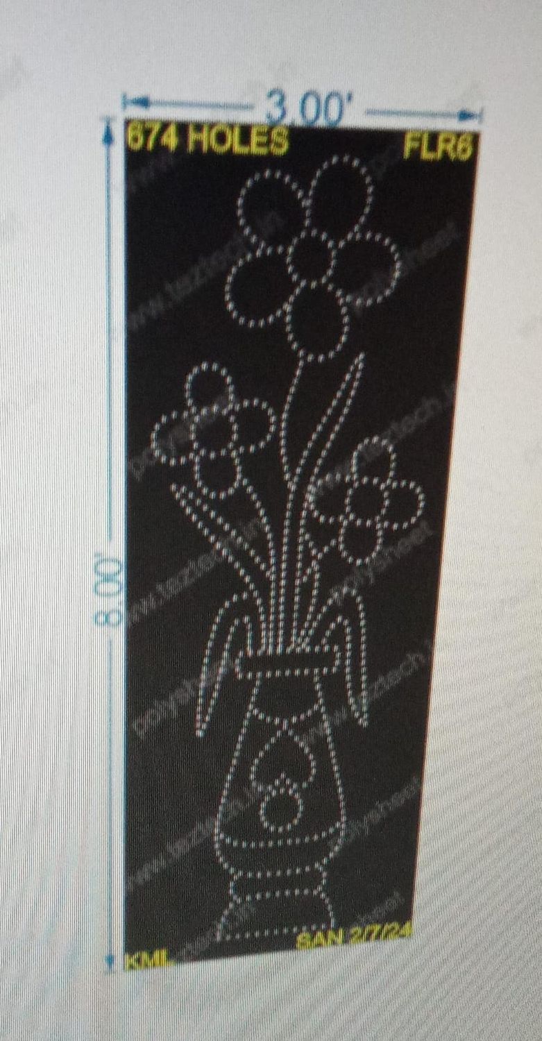 FLR6 FLOWER 3X8 FEET 674 HOLES