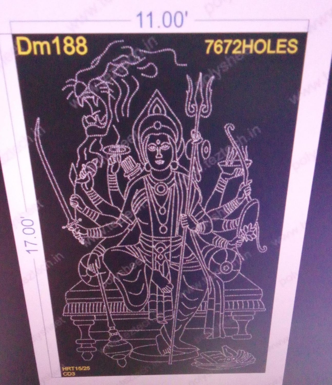 DM188  DEVI MATA  17X11 FEET 7672 HOLES  (5 PARTS)
