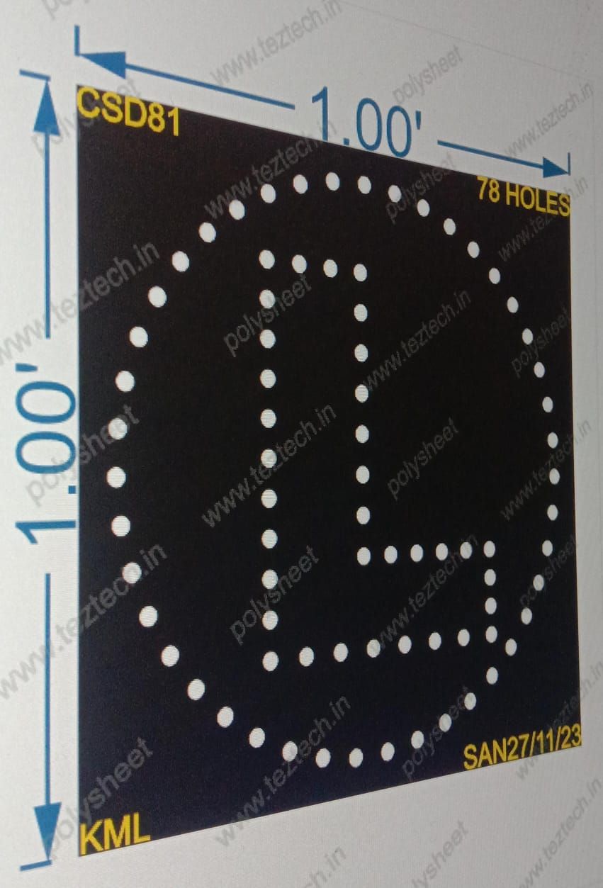CSD81 CUSTOME DESIGN 1X1FEET 78 HOLES