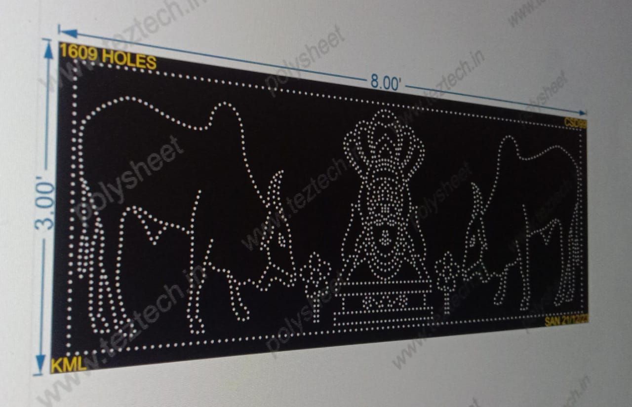 CSD99 CUSTOM DESIGN 3X8 FEET 1609 HOLES