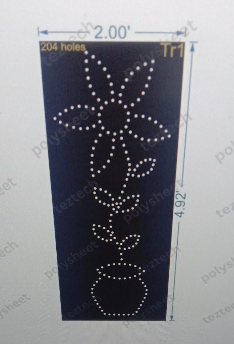 TR1 FLOWER TREE 4.92X2 FEET 204 HOLES