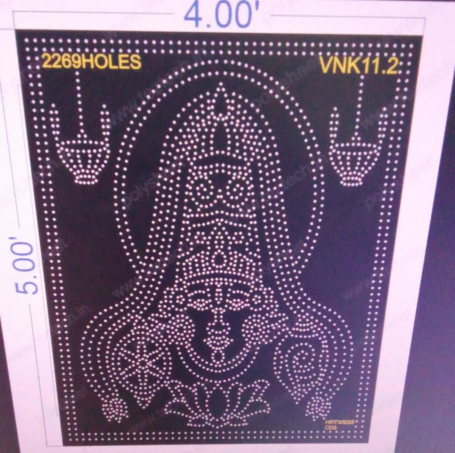 VNK11.2  VENKETSWARA 4X5 FEET 2269 HOLES