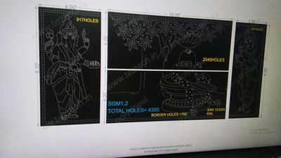 SGM1.2 GANESHJI AND MURUGAN WITH SHIVLING WITH BORDER 8X17FEET 4385HOLES