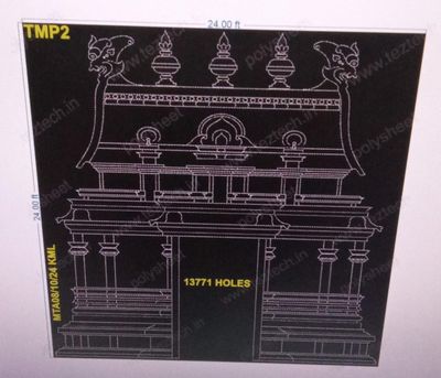 TMP2 SOUTH INDIAN TEMPLE 24X24 FEET 13771 HOLES (6 PARTS )