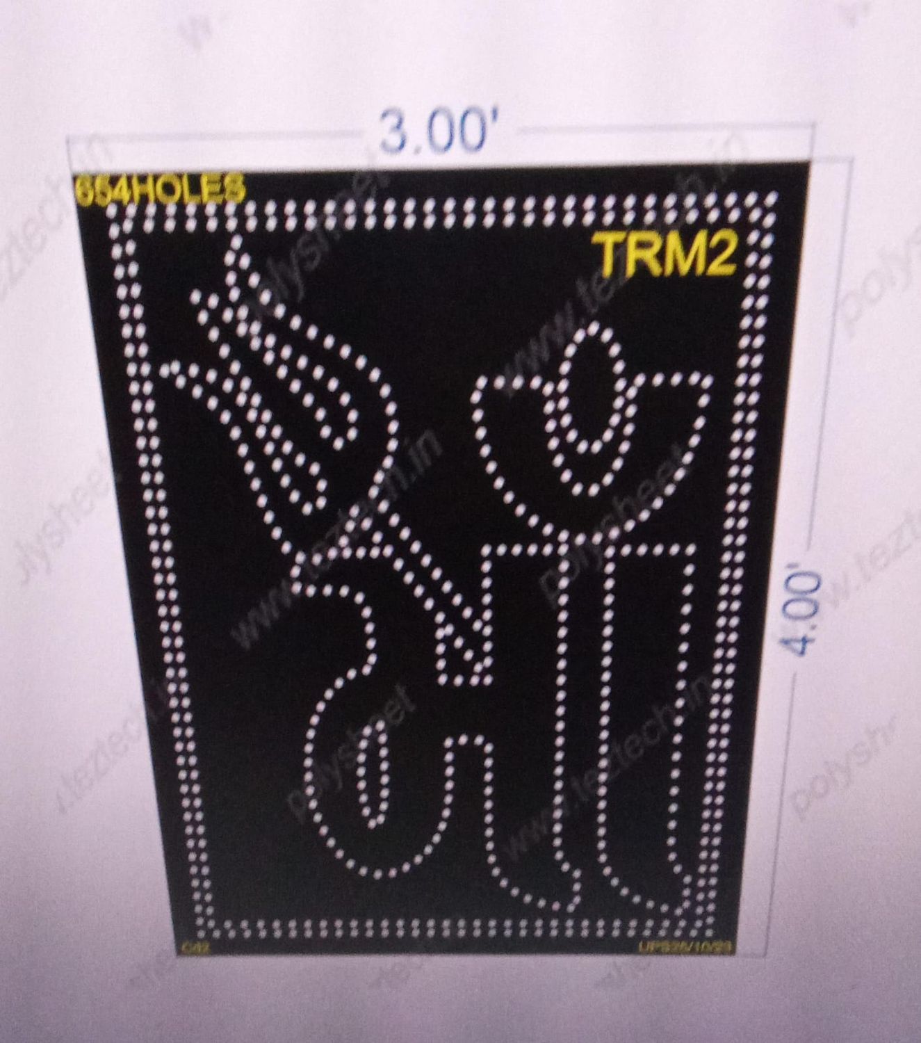 TRM2 TRISHUL WITH MAA 4X3 FEET 654 HOLES