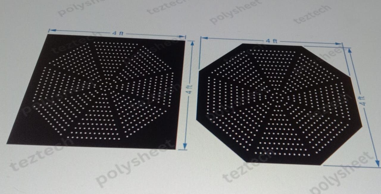 OCTGN1  OCTAGON 4X4 FEET - 78 HOLES TRIANGLE IN TRIANGLE X  8 = TOTAL 624 HOLES