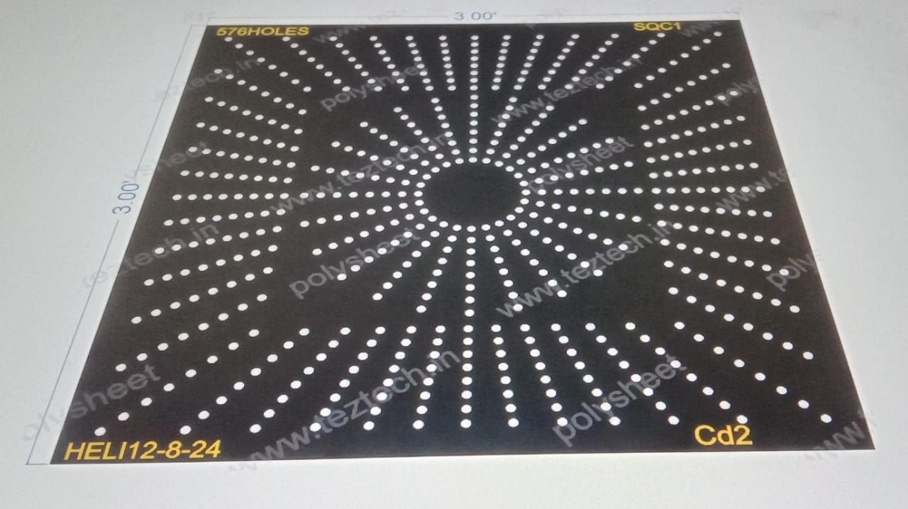 SQC1 SQUARE &amp; CHAKRY 3X3 FEET 576 HOLES