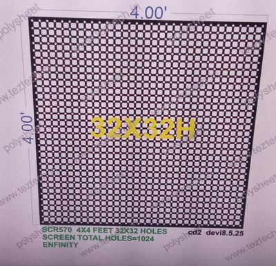 SCR570	4X4 FEET 32X32 HOLES SCREEN TOTAL HOLES=1024 ENFINITY