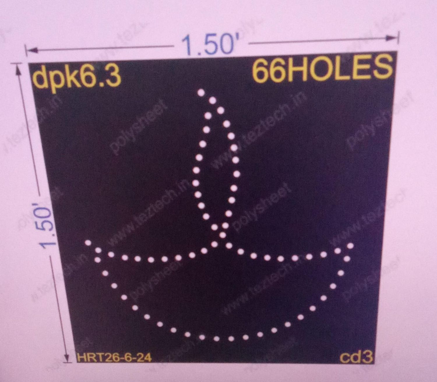 DPK6.3 DIPAK 1.5X1.5 FEET 66 HOLES