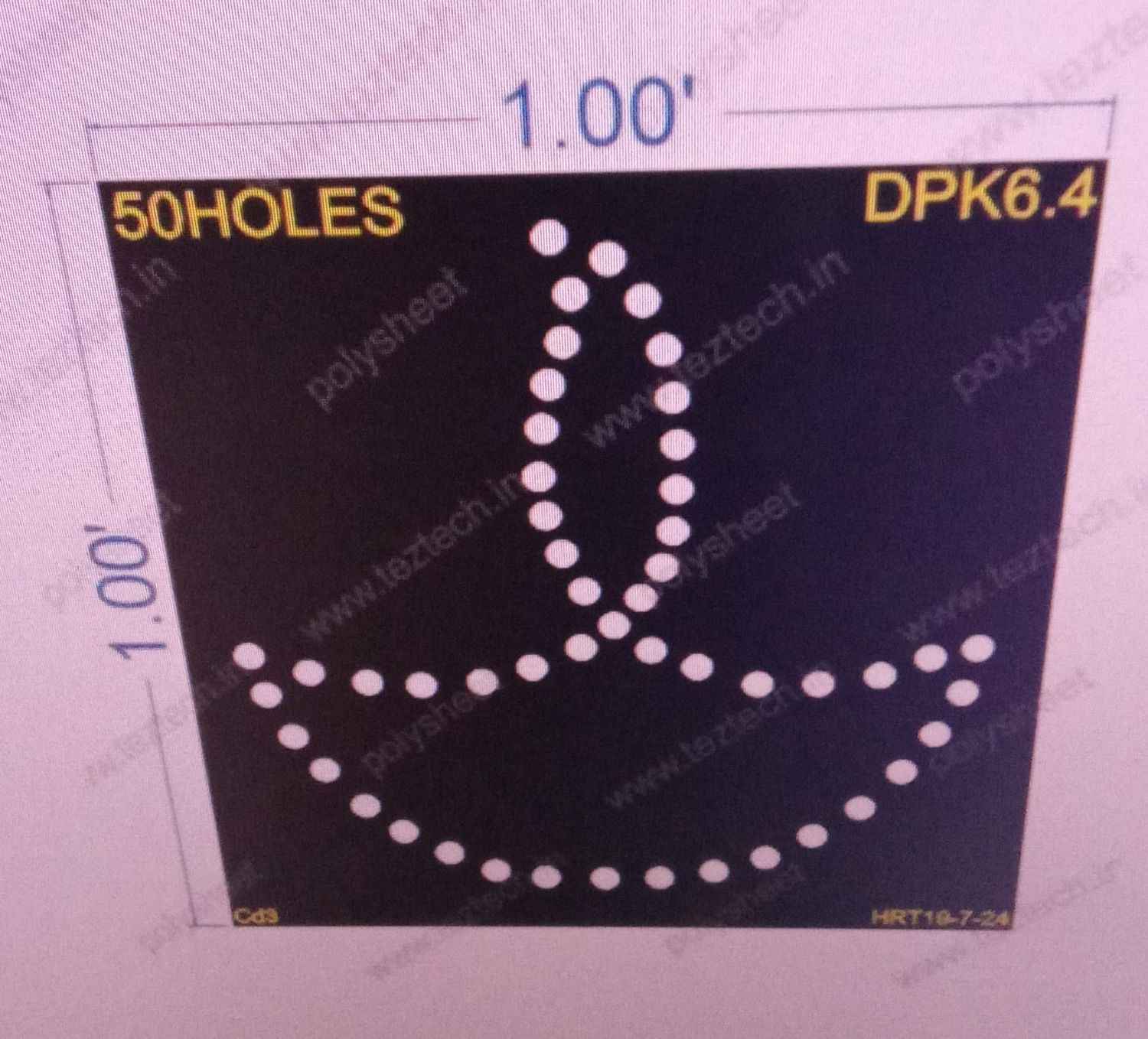 DPK6.4 DIPAK 1X1 FEET 50HOLES