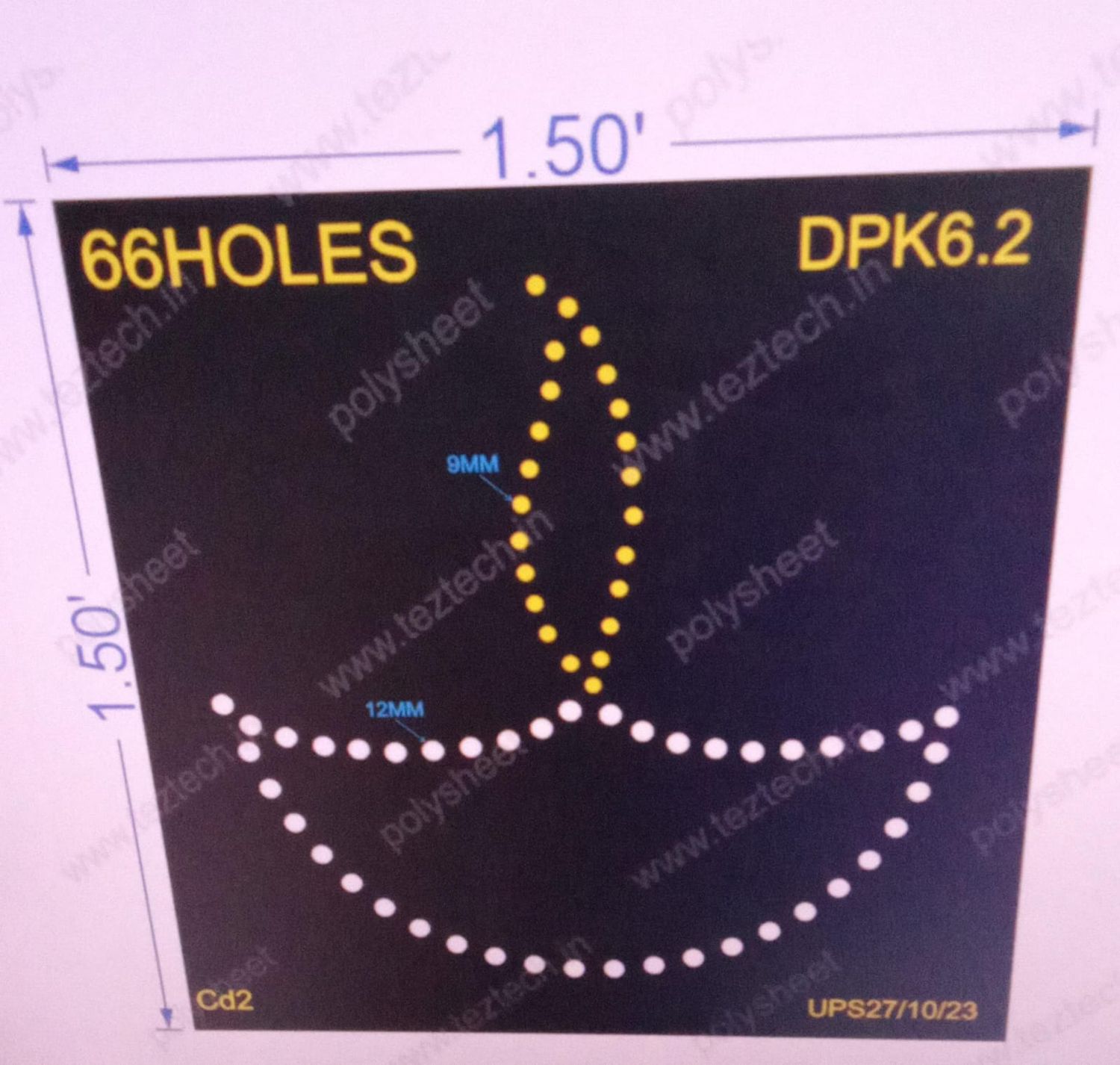 DPK6.2 DIPAK 1.5X1.5 FEET 66 HOLES