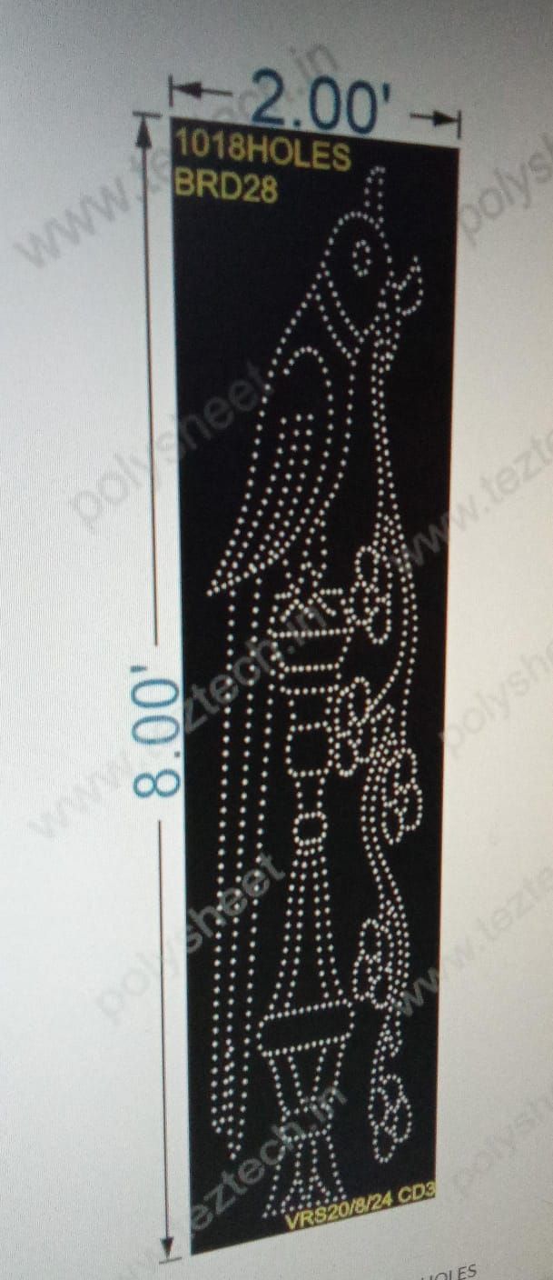 BRD28 BIRD 2X8 FEET 1018 HOLES