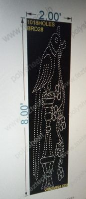 BRD28 BIRD 2X8 FEET 1018 HOLES