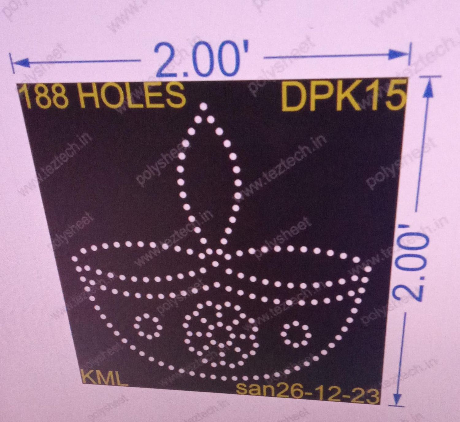 DPK15 DIPAK 2X2 FT 188 HOLES