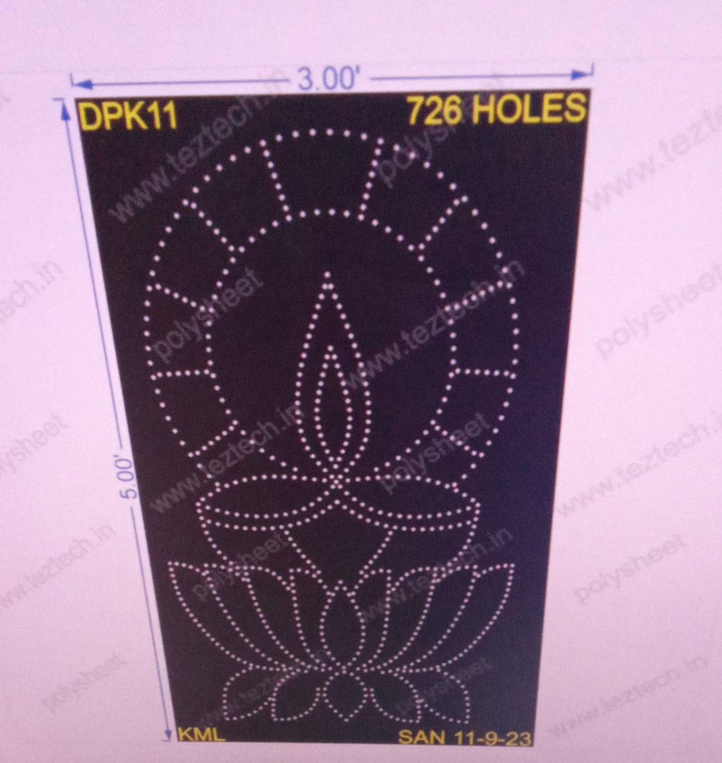 DPK11 DIPAK 5X3 FT 726HOLES