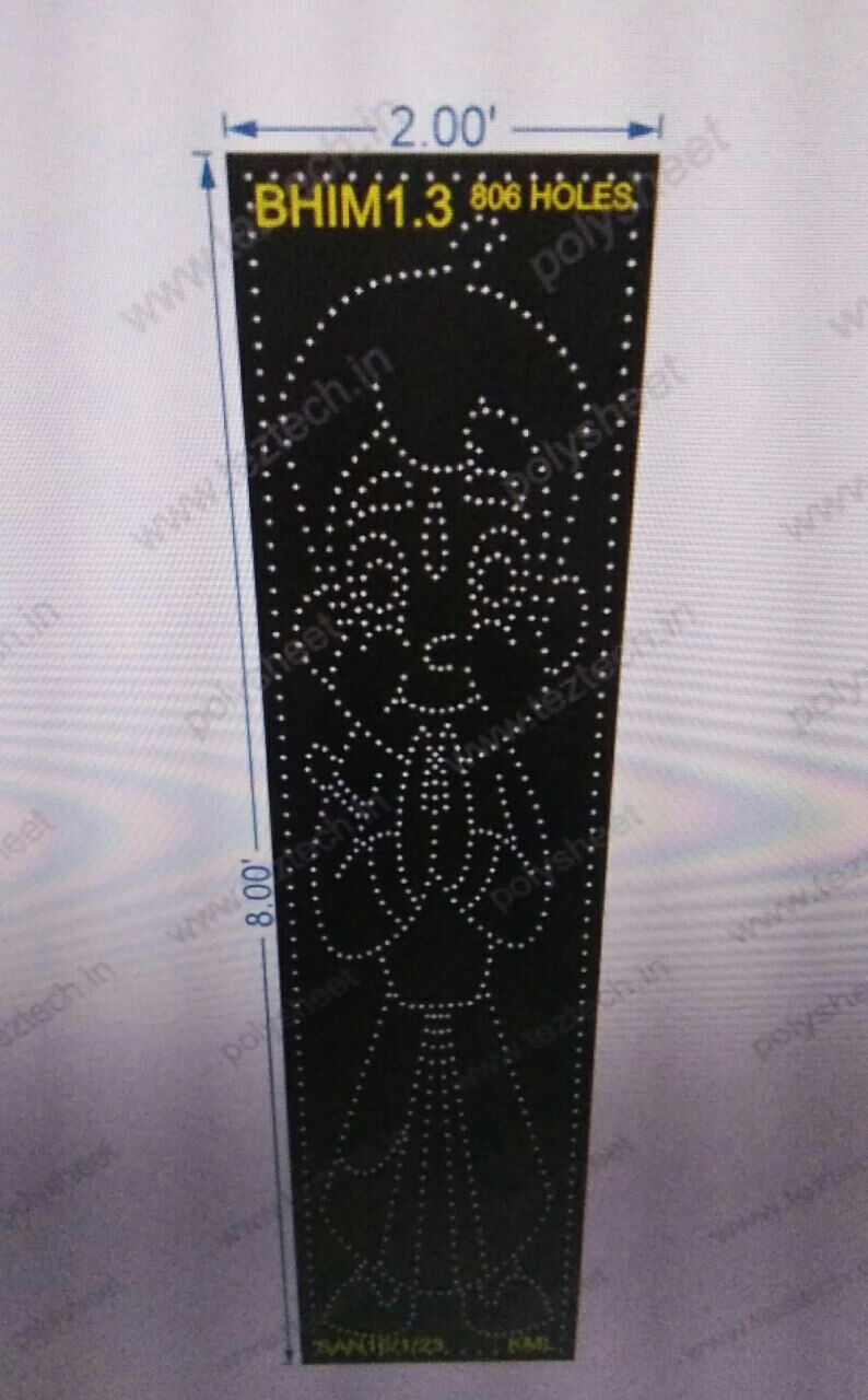 BHIM1.3 CHHOTA  BHIM 2X8FEET (650HOLES AND BORDER HOLES 156) TOTAL HOLES 806 HOLES
