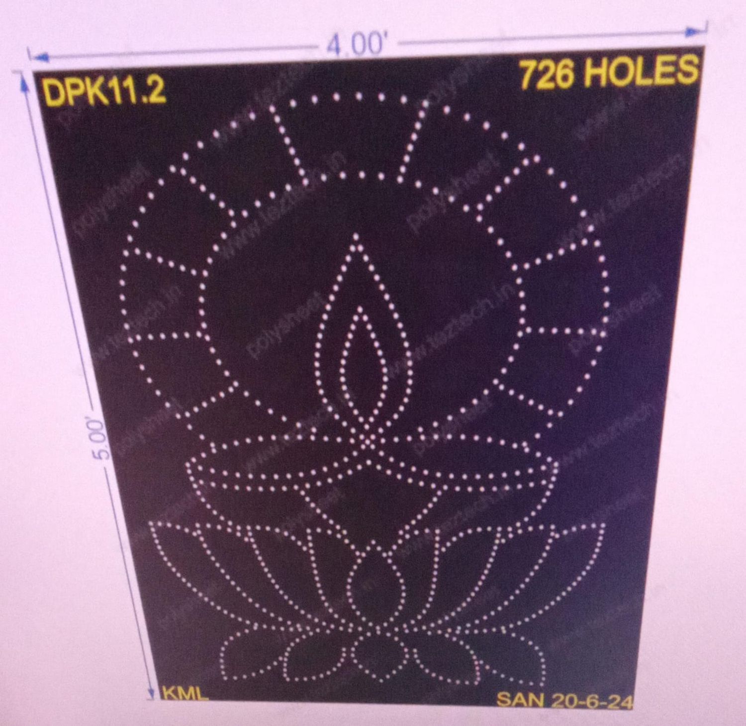 DPK11.2 DIPAK 5X4 FT 726HOLES