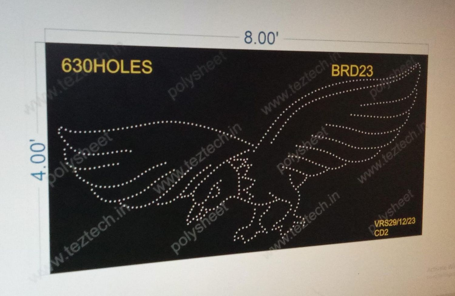 BRD23  BAAZ 4X8 FEET 630HOLES