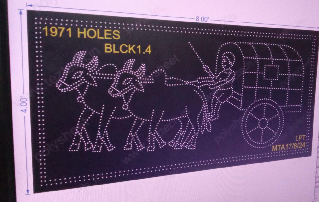 BLCK1.4 BLUCK 8X4 FEET 1971 HOLES