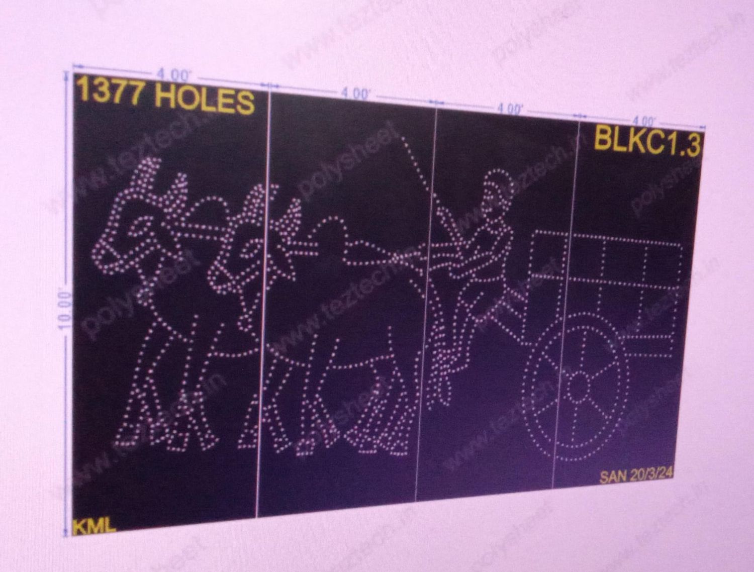 BLCK1.3 10X16 FEET 1377HOLES