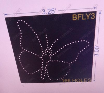 BFLY3 BUTTERFLY 3X3.25 166 HOLES