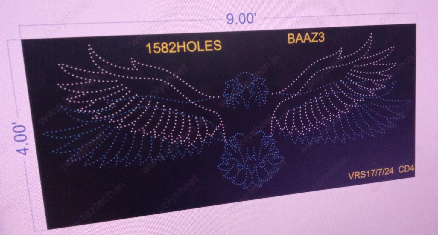 BAAZ3 BAAZ 4X9 FEET 1582 HOLES