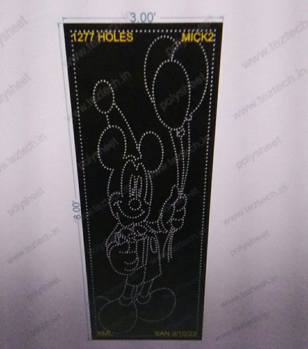 MICK2 MICKEY MOUSE  CARTOON 8X3FEET 1277HOLES
