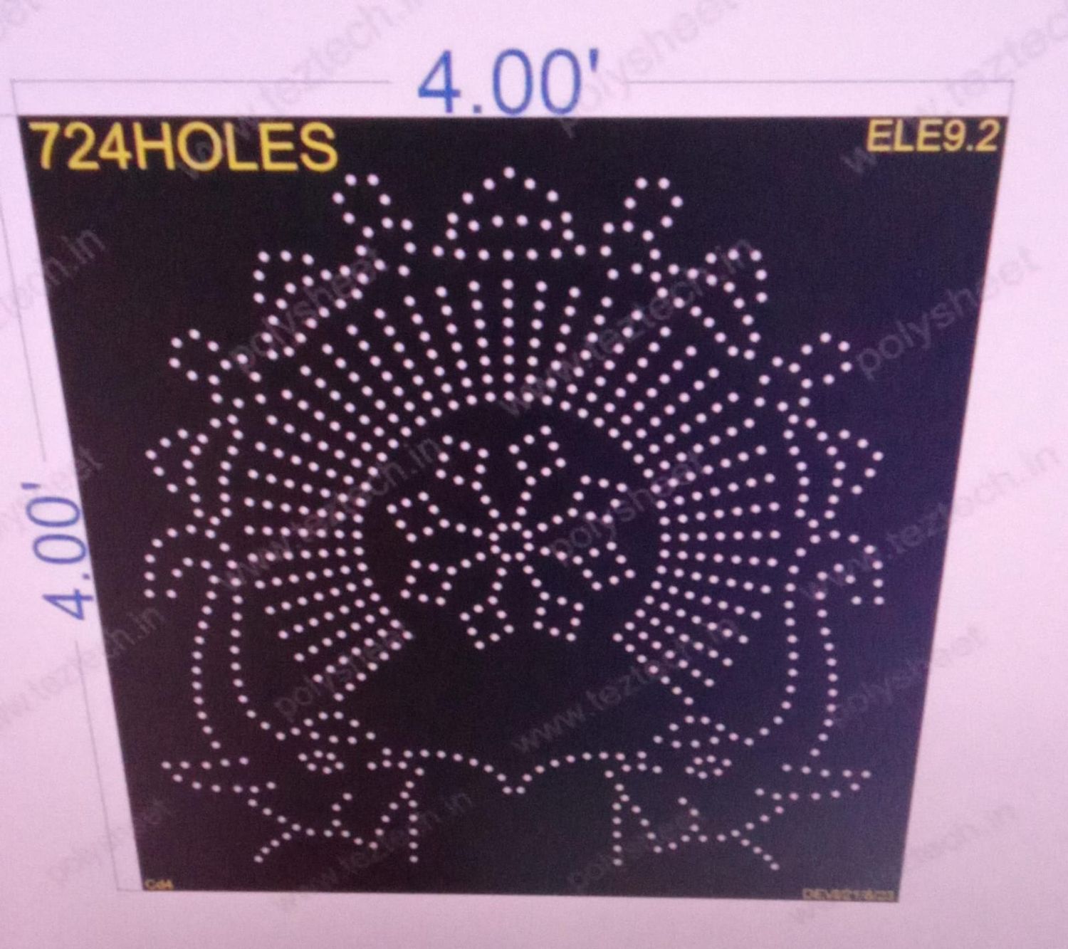 ELE9.2 ELEPHANT 4X4FEET  724 HOLES