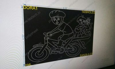 DORA1 DORA ON BICYCLE 4X6FEET 1409HOLES