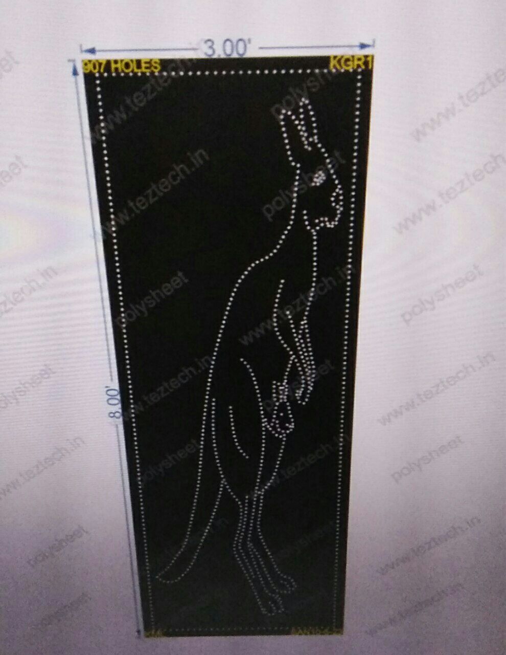 KGR1 KANGAROO CARTOON 8X3FEET 907HOLES