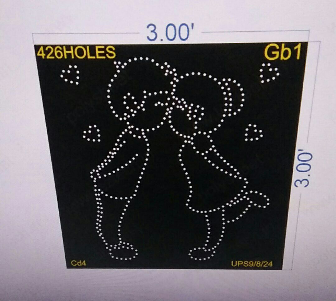 GB1 GIRL &amp; BOY 3X3 FEET 426 HOLES